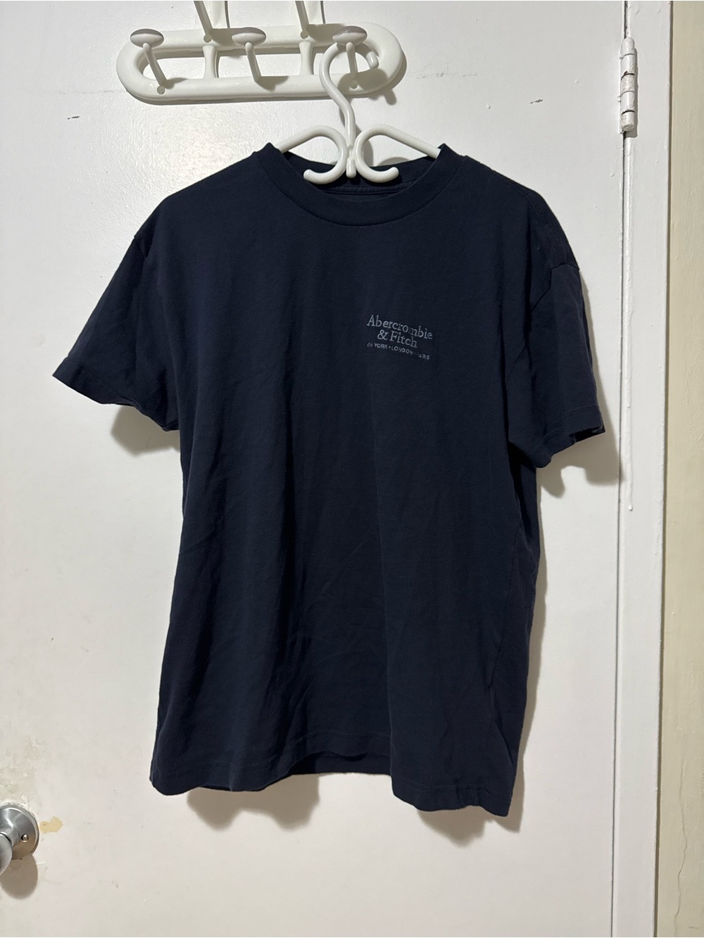 Abercrombie & Fitch Navy Short-Sleeve Logo Tee